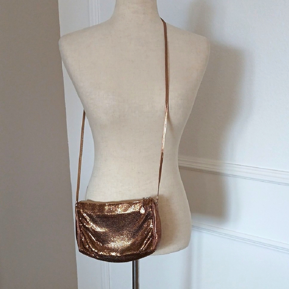 Whiting & Davis Bronze Crossbody Bag